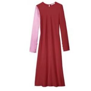 Tibi Colorblock Silk Sleeve Dress size 10